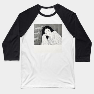 Asian bored girl in anime style Baseball T-Shirt